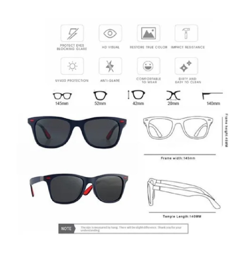 Gafas De Sol Deportivas Polarizadas Anti-uv De Moda Hombre