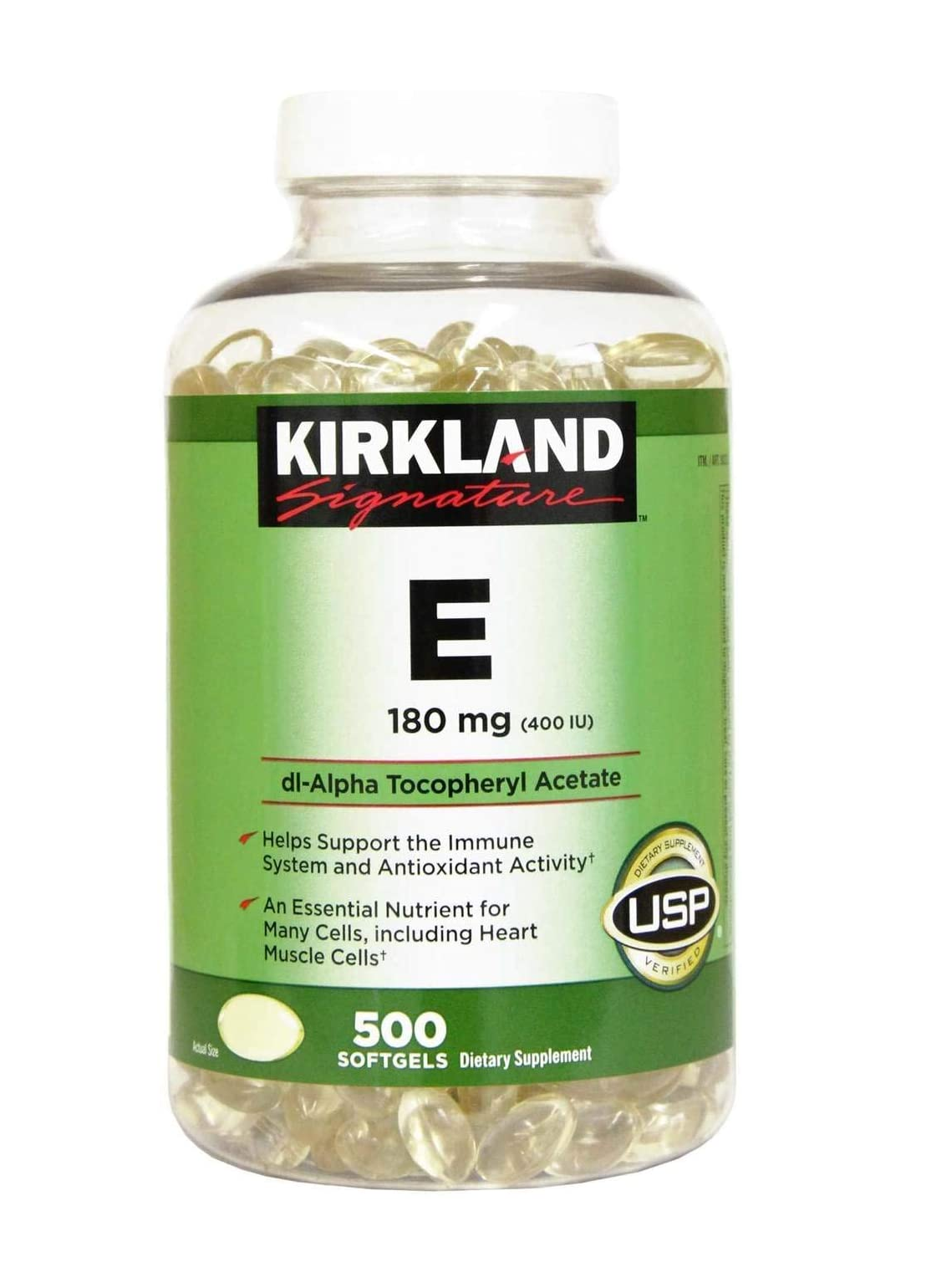 Vitamina E 400 lu 500 cápsulas blandas 12.8 Onzas