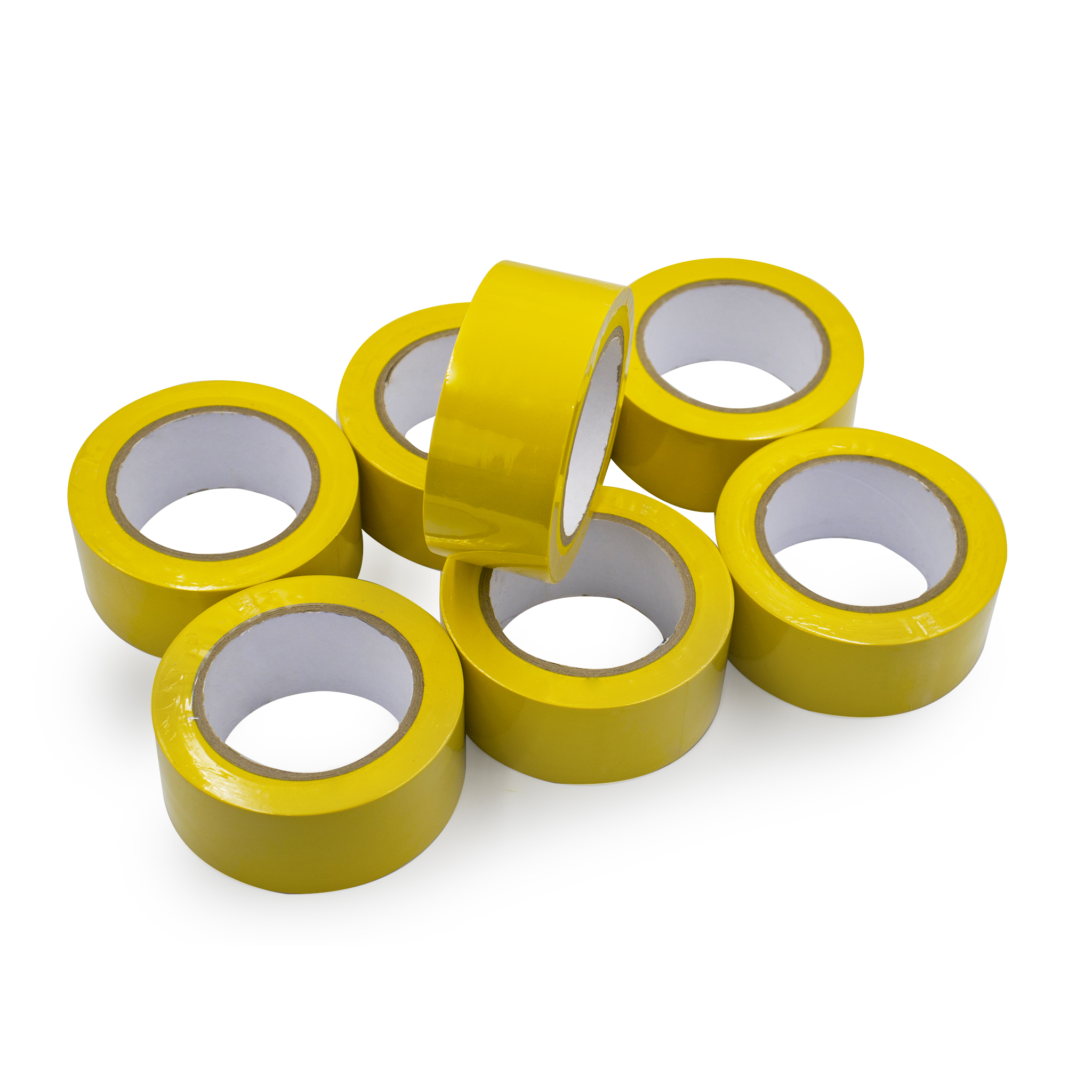 CINTA MARCAJE AREA AMARILLO 2" x 33 MTS, PAQ C/36 PZAS.