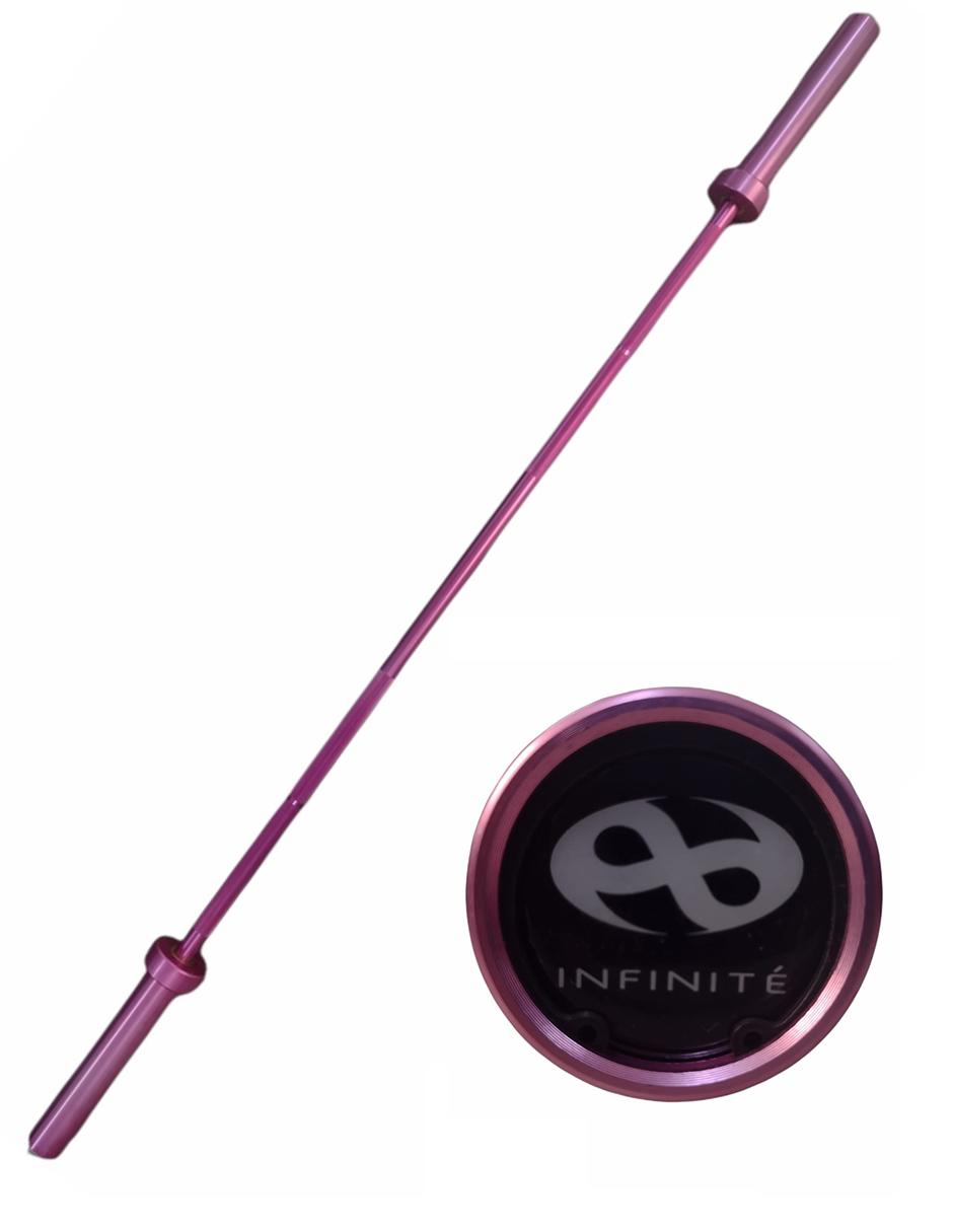 Barra Olímpica de Aluminio Color Rosa 180 CM 5 KG INFINITÉ IF-180/PINK