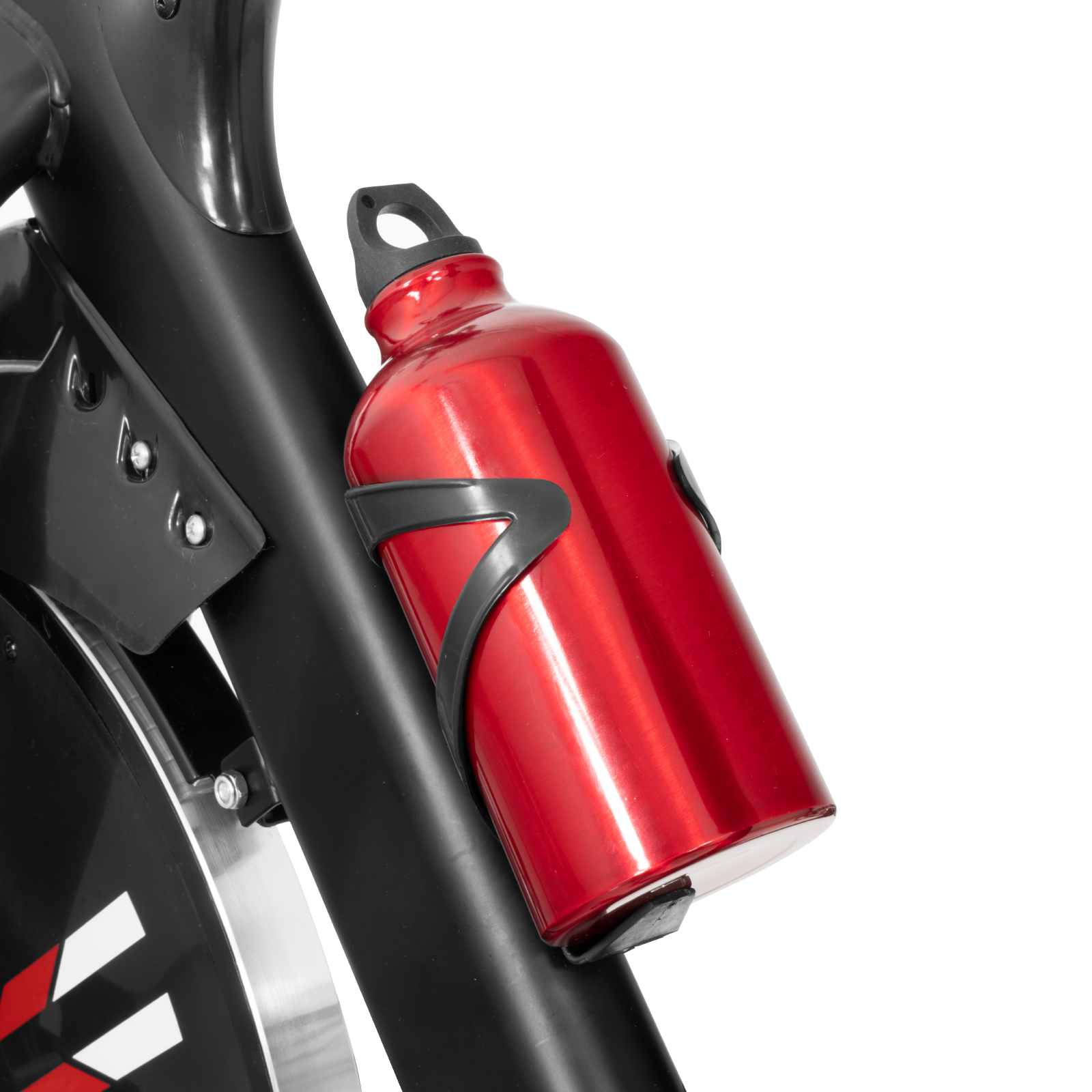 Bicicleta Fija para Spinning Fitness Ejercicio Cardio 8 KG Color Negro Rojo