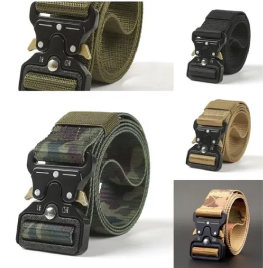 Cinturón Ajustable Táctico Cinto De Calidad Militar Exterior Negro