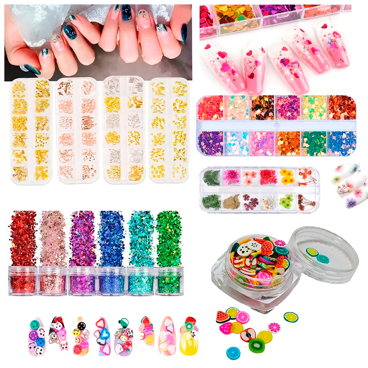 3 Cajas De Decoración Para Uñas Nail Art Fantasy Nails