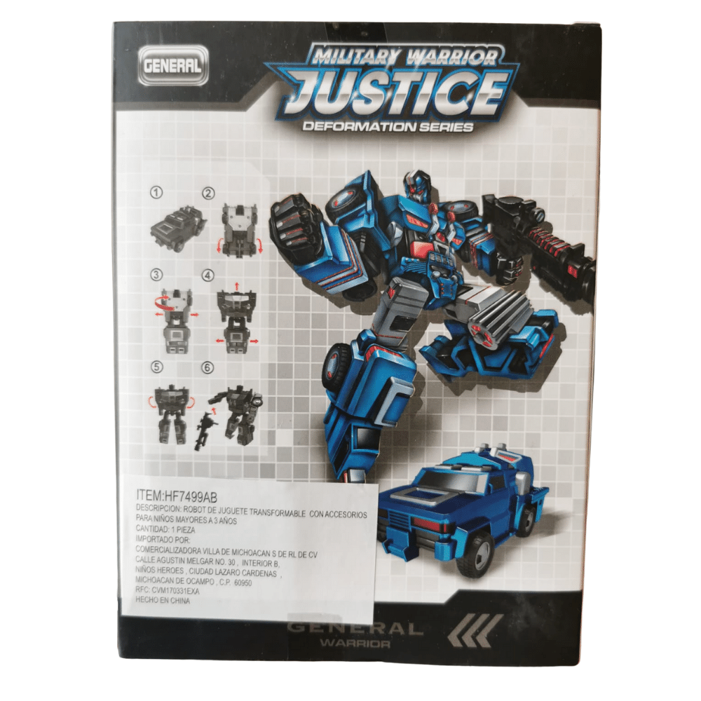 X-WARRIOR MILITARY WARRIOR JUSTICE - DEFORMATION SERIES TRANSFORMABLE