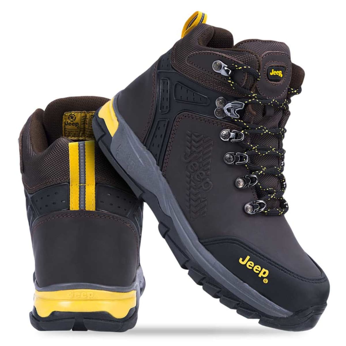 Botas de trabajo industrial para hombre, marca Jeep, color café, mod. 1004090