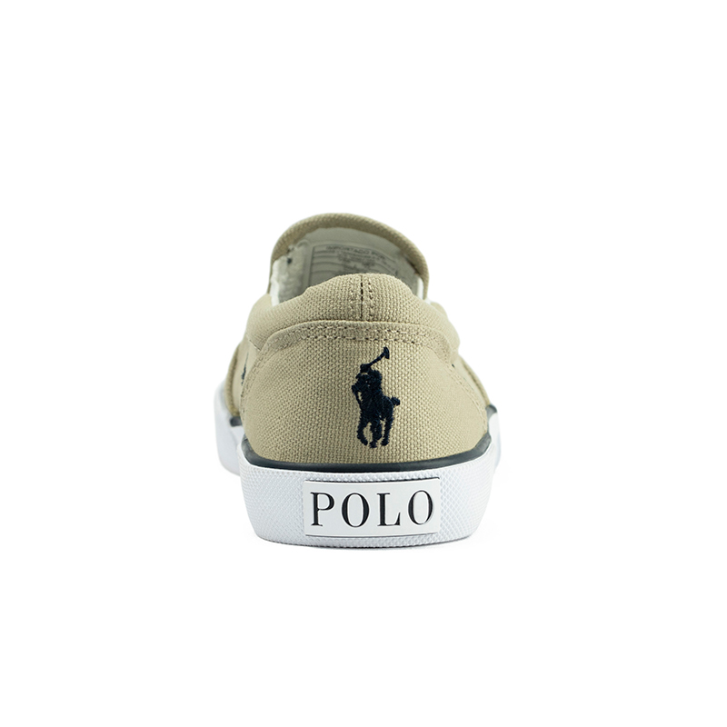 Tenis Polo Ralp Lauren Slip On Beige Niño