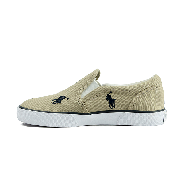 Tenis Polo Ralp Lauren Slip On Beige Niño