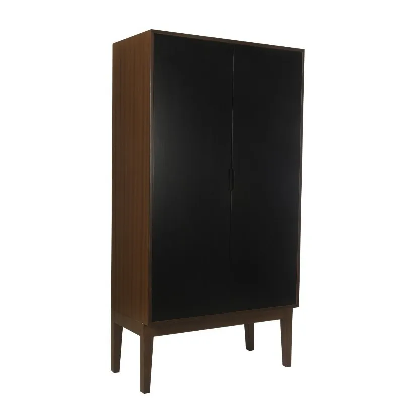 Cantina Alfa Nogal con Negro Bar Minimalista Para Casa Moderna Barra Muebles Bar