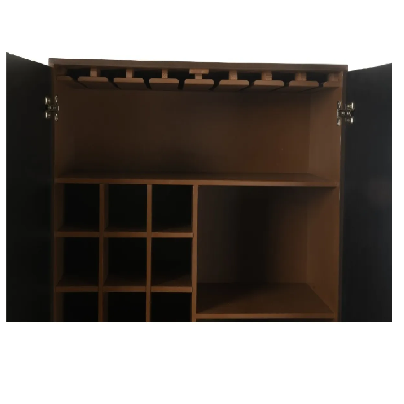 Cantina Alfa Nogal con Negro Bar Minimalista Para Casa Moderna Barra Muebles Bar