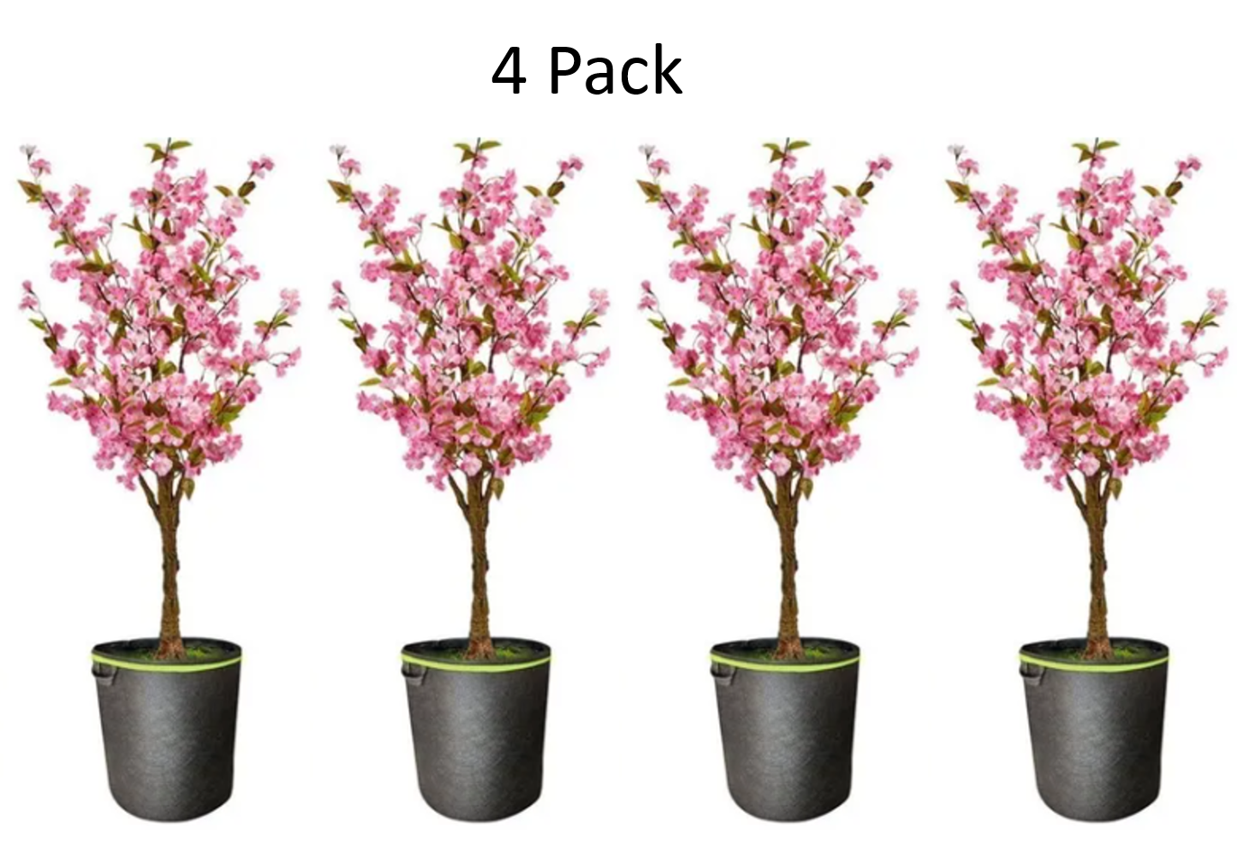 Maceta de tela 80 litros gigante maceta para arboles Hortalizas 4 piezas 