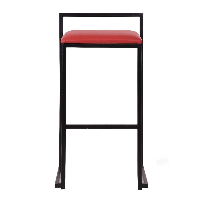 Paquete De 4 Bancos Cubo Rojo Negro Barra Bar Lounge Eventos Salón Fiesta 