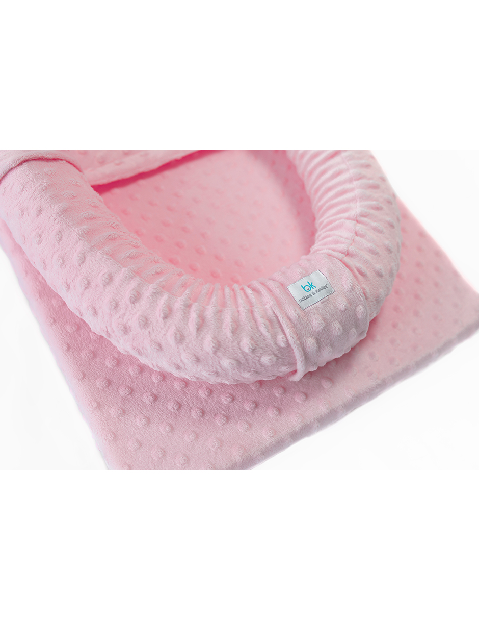 Babies and Kiddies® Cojín Anti Reflujo para Bebé con Sistema Anti Vuelco y Anti Derrape Almohada para Bebe Ajustable Colchón Cuna - Mediano Rosa