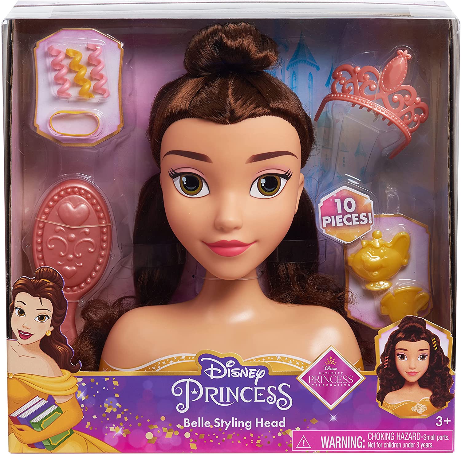 Princesa Bella Cabeza Para Peinar 10 Accesorios Disney