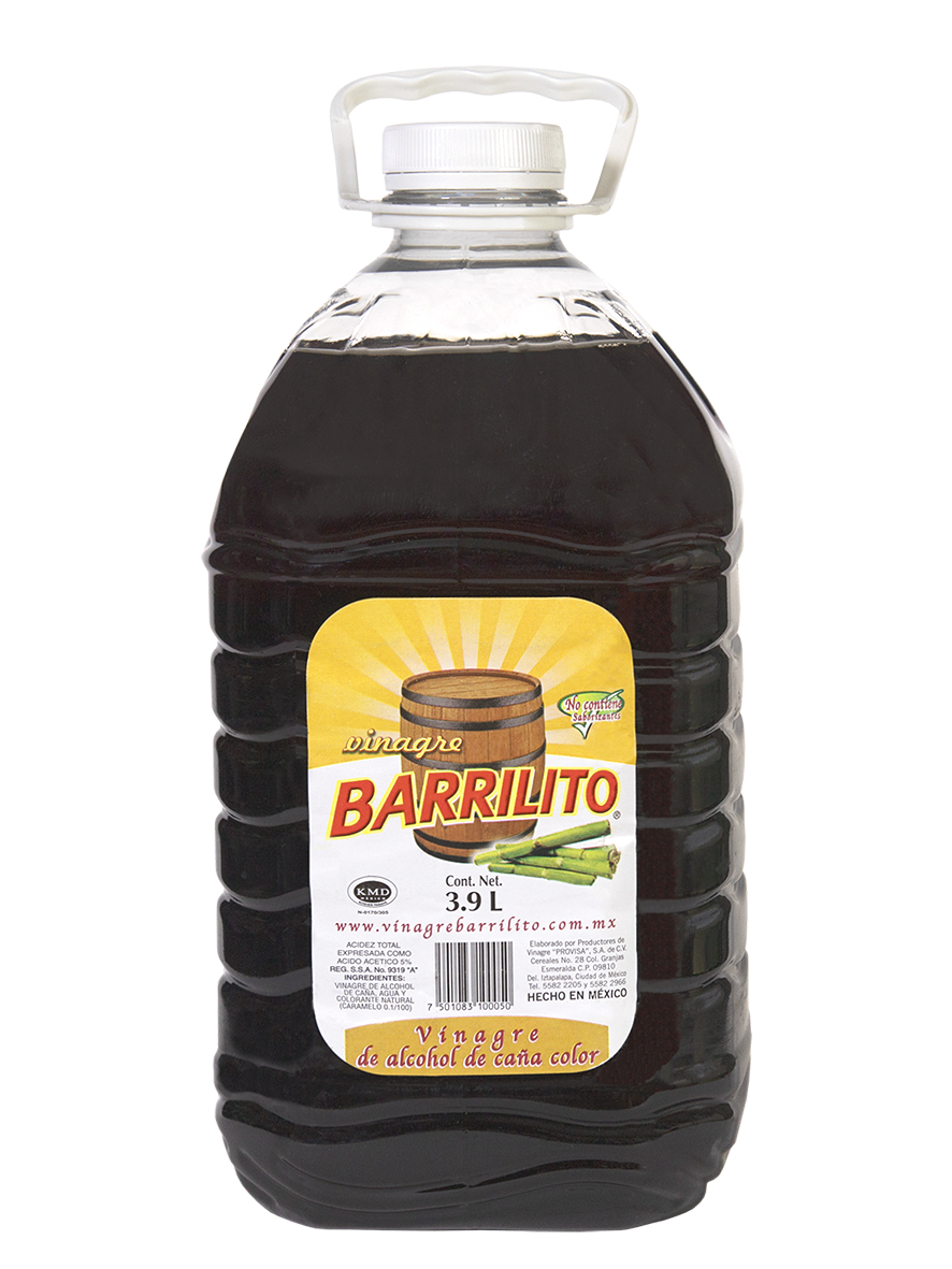 Vinagre Barrilito de Color de 3.9 lts caja con 6 garrafones 