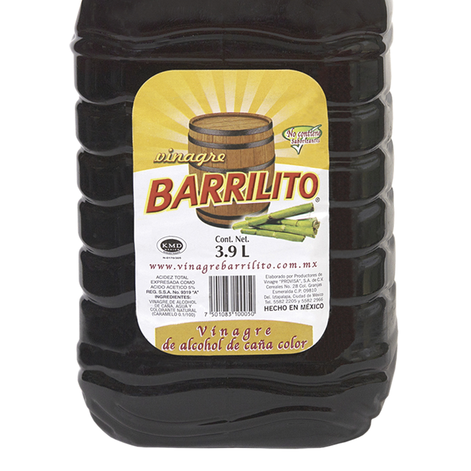 Vinagre Barrilito de Color de 3.9 lts caja con 6 garrafones 