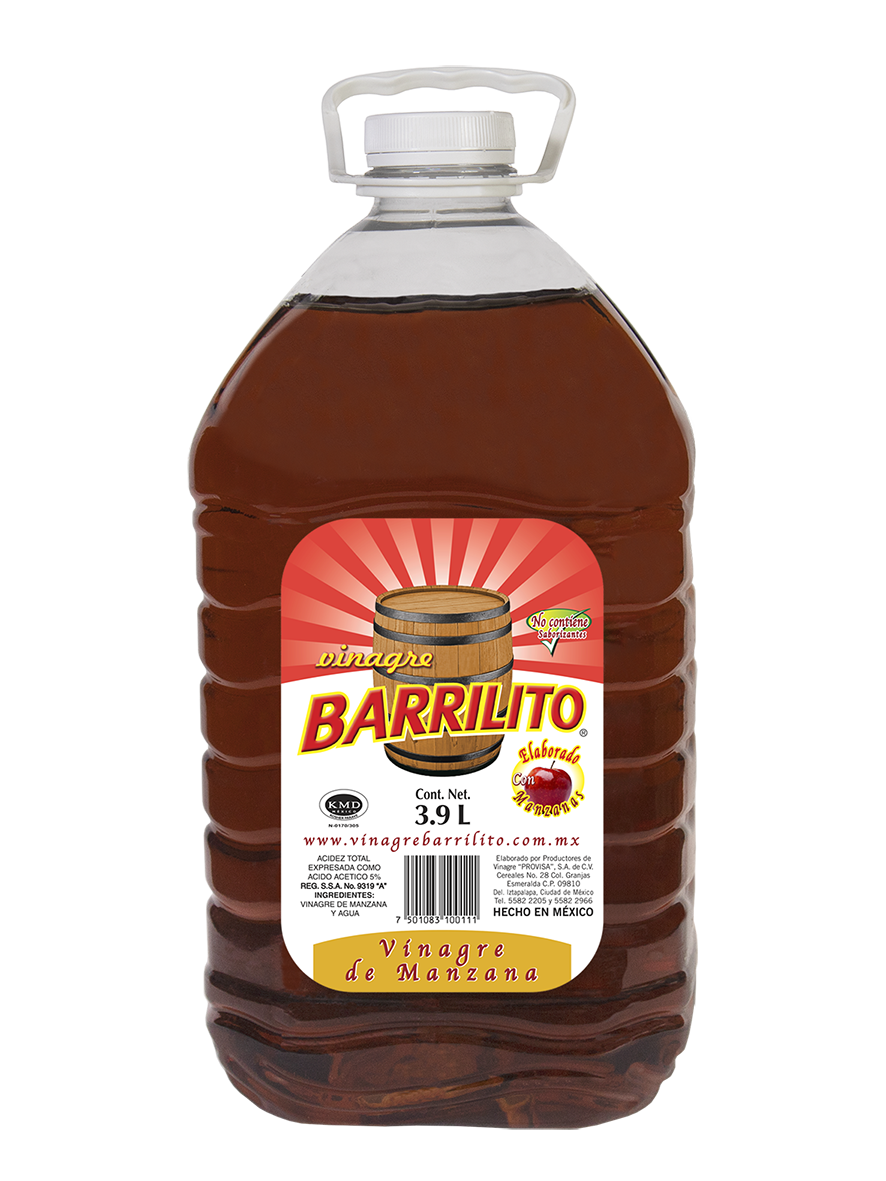 Vinagre Barrilito de Manzana de 3.9 lts caja con 6 garrafones 