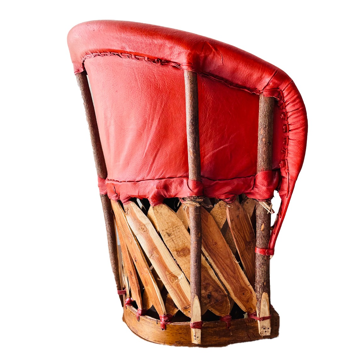 Silla Equipal Tradicional Color Rojo