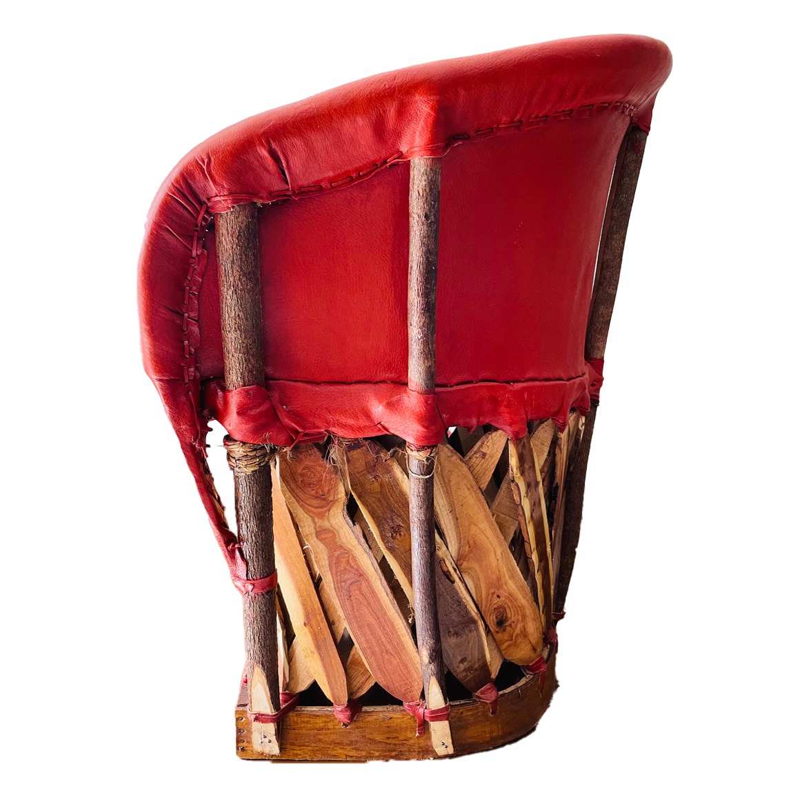 Silla Equipal Tradicional Color Rojo