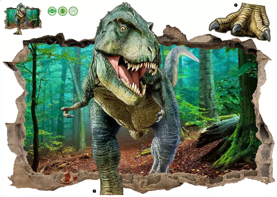 Vinil Decorativo Dinosaurio Rex Niños Y Niñas