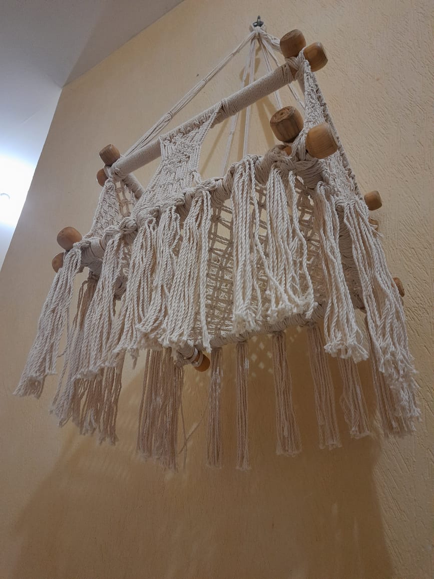 Columpio Silla Baby Swing de Algodon Macrame