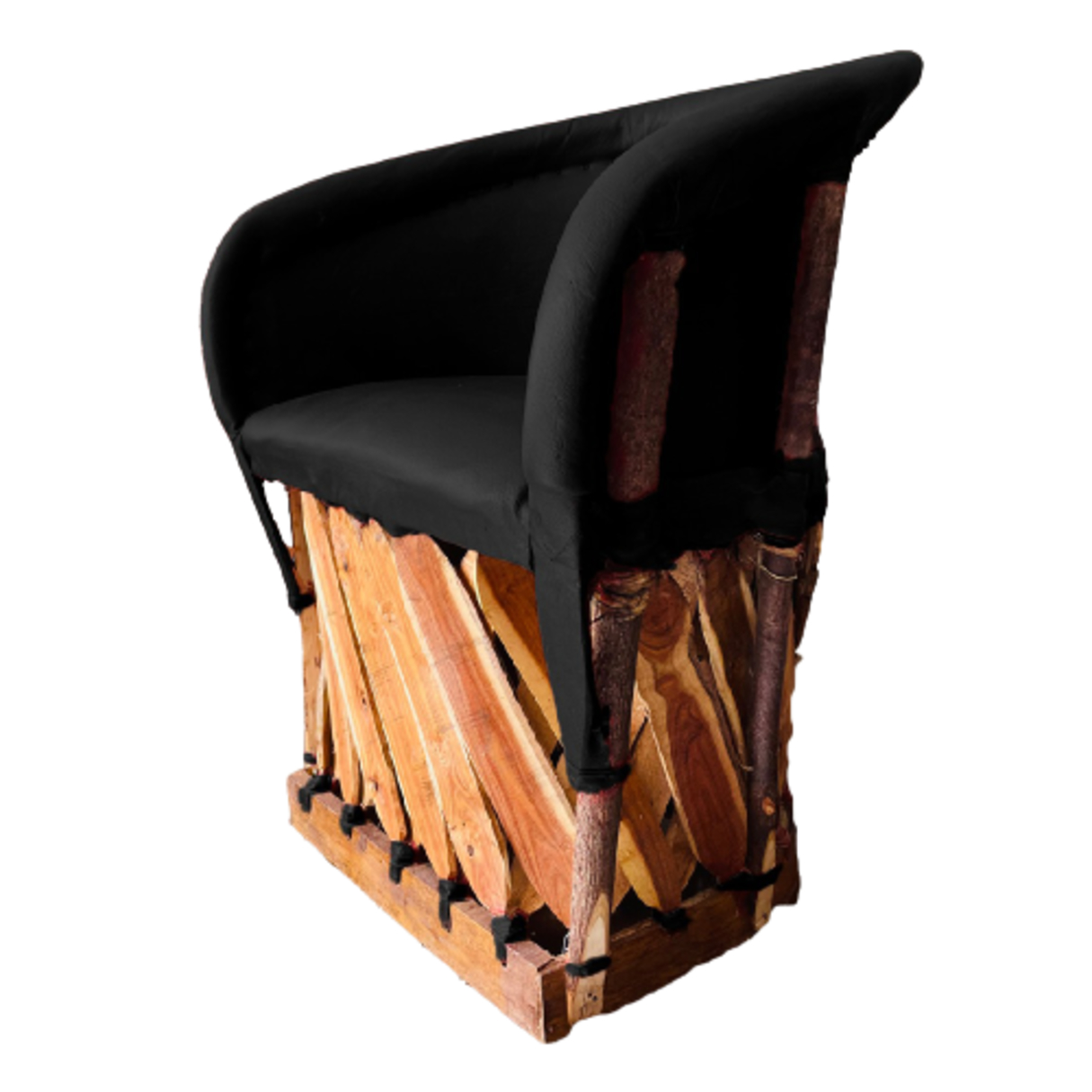 Silla Equipal Tradicional Color Negro