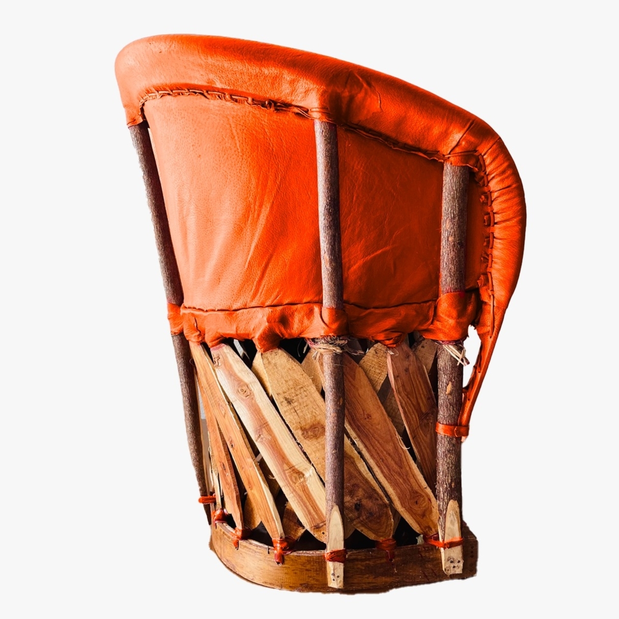 Silla Equipal Tradicional Color Naranja