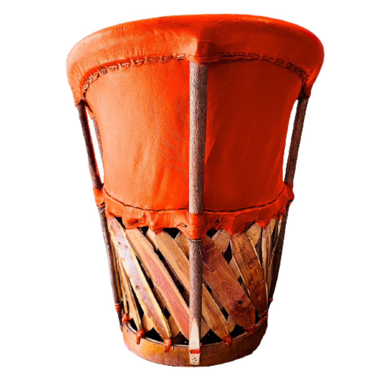 Silla Equipal Tradicional Color Naranja