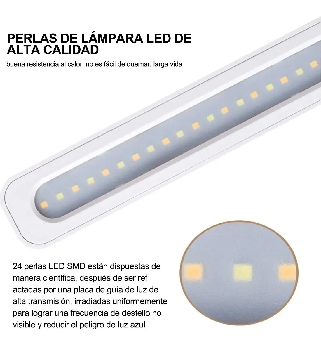 Lámpara Led De Lectura Para Escritorio, Recargable Usb