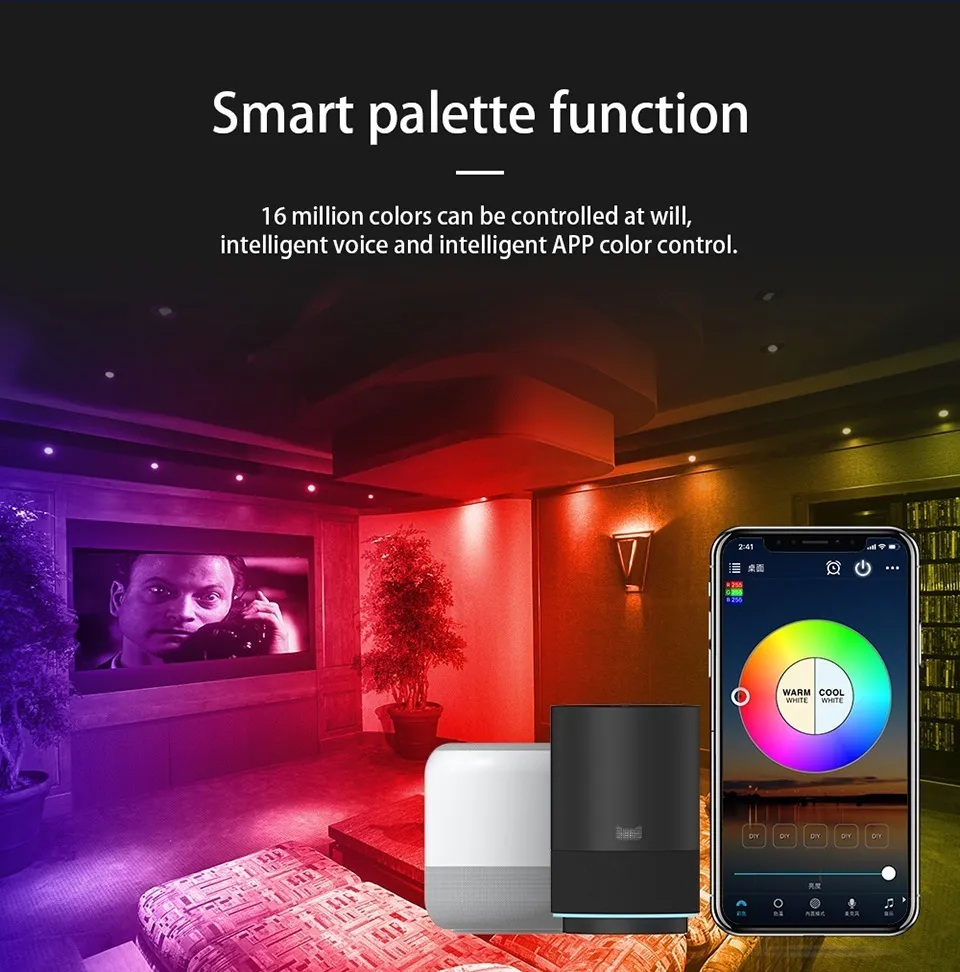 Lámpara Bluetooth Led Rgb 5w Spot Ajustable