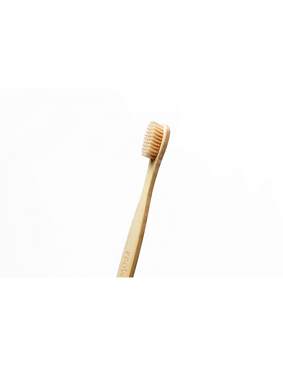 Ecowood Cepillo de Dientes Hecho 100% de Bambu Biodegradable con Cerdas Suaves - Paquete de 8 Cepillos Dentales