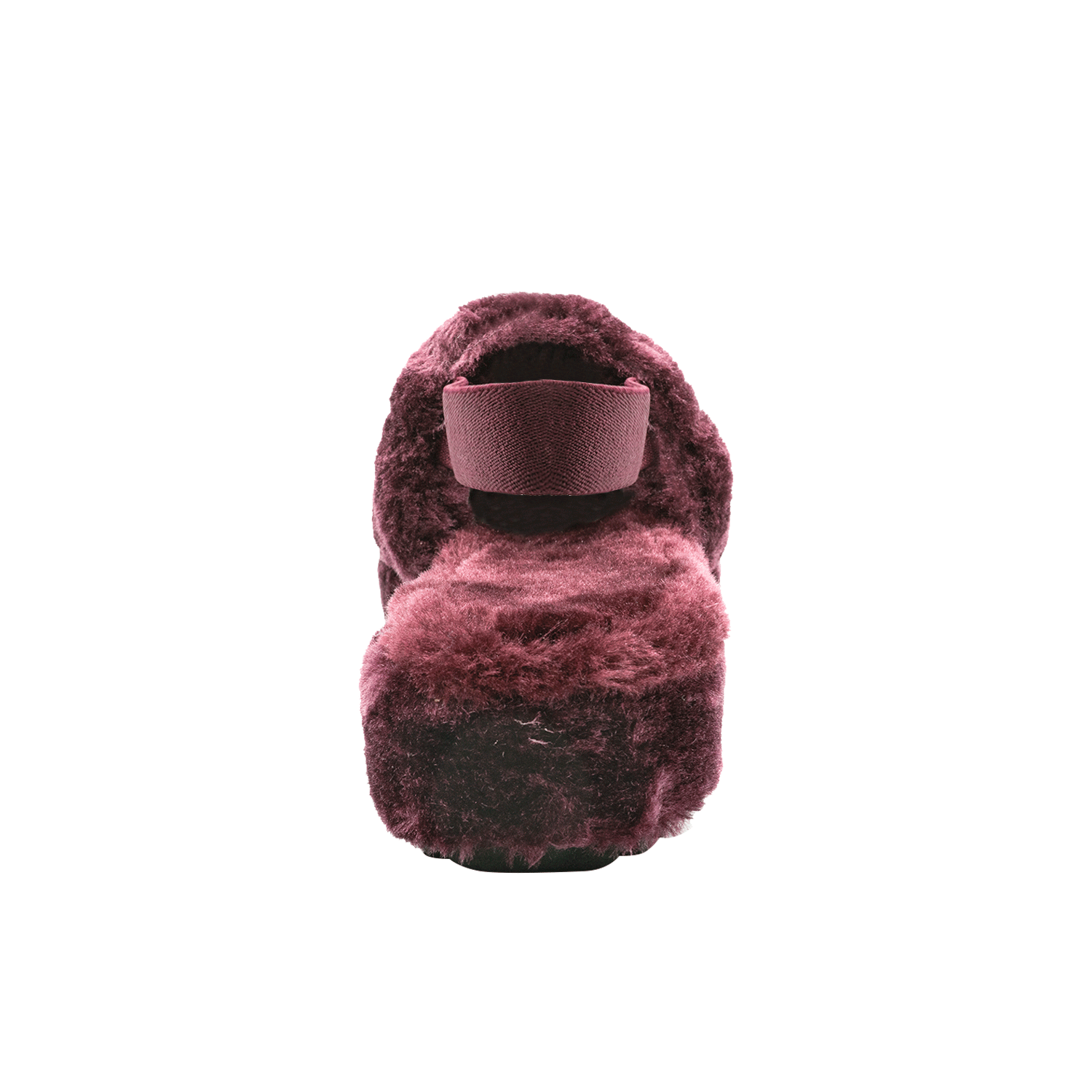 Pantuflas Dama Mujer Sandalias Peluche Elástico Cómodas Color Vino