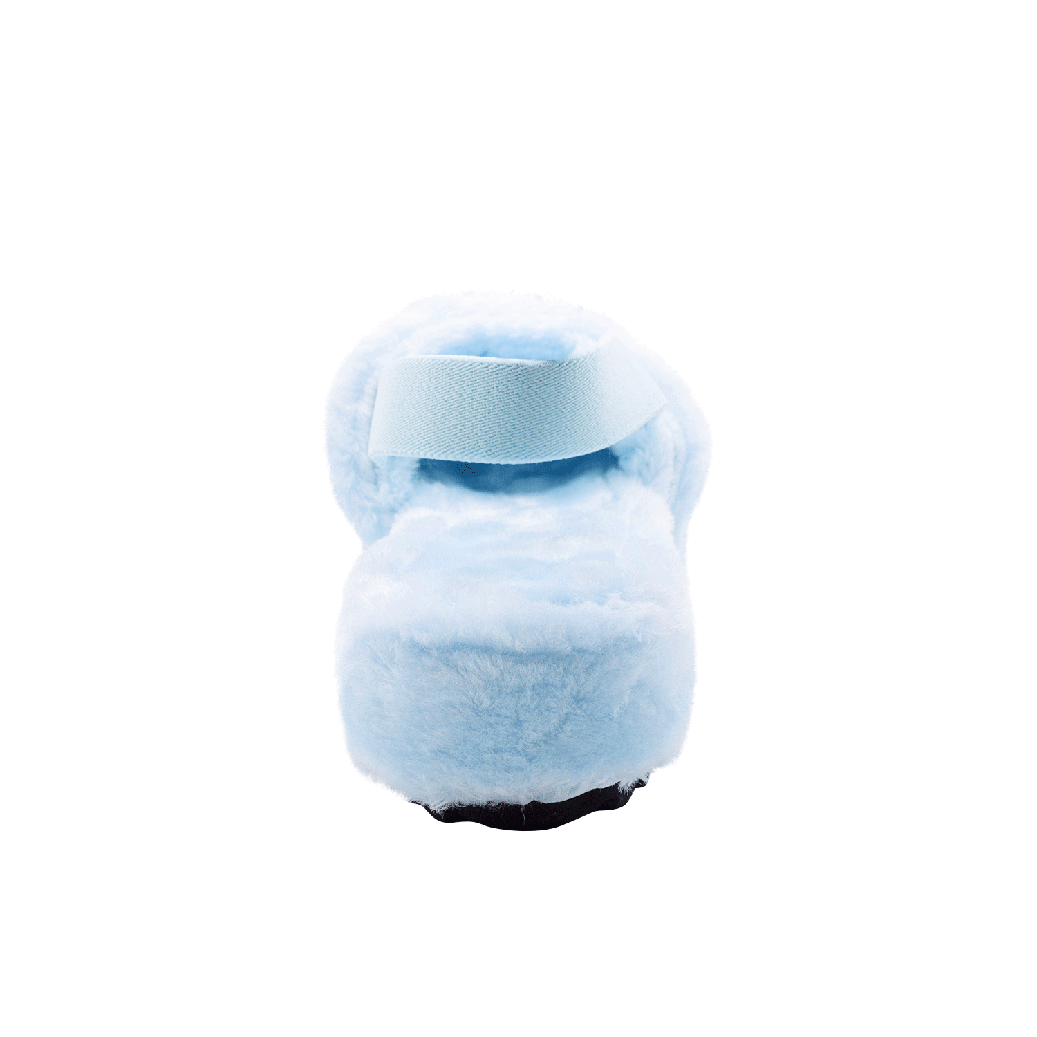 Pantuflas Dama Mujer Sandalias Peluche Elástico Cómodas Color Cielo