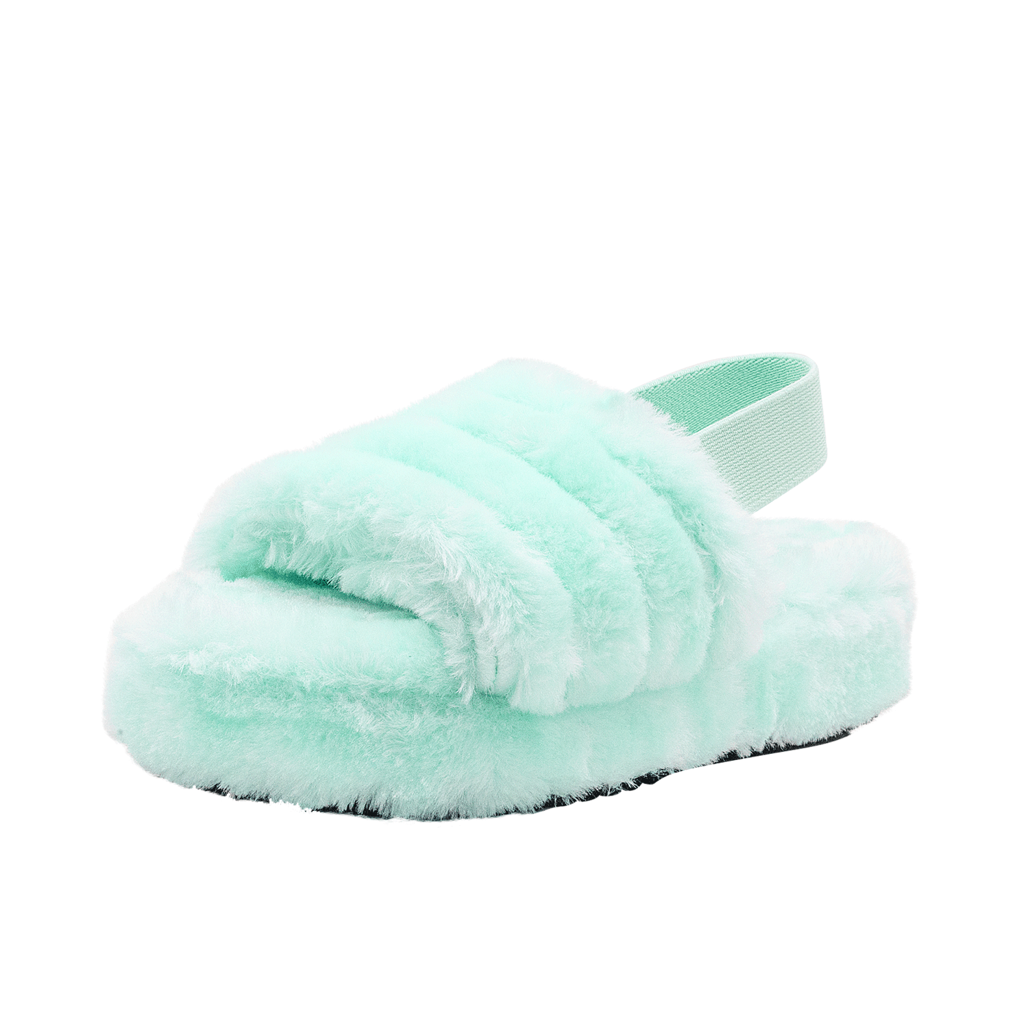 Pantuflas Dama Mujer Sandalias Peluche Elástico Cómodas Color Azul