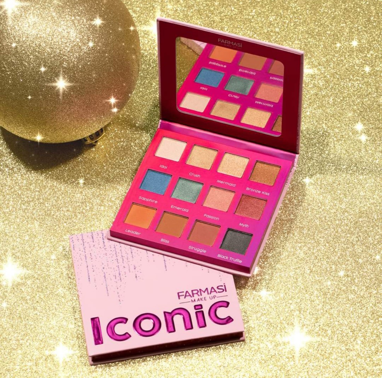 Paleta Sombras Iconic by Farmasi 12 Tonos 