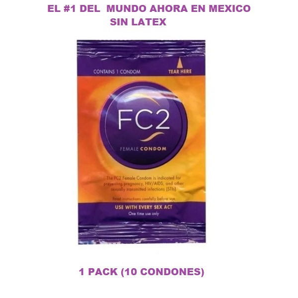 Fc2 Female Condom Sin Latex No Latex 10 Condones Femeninos