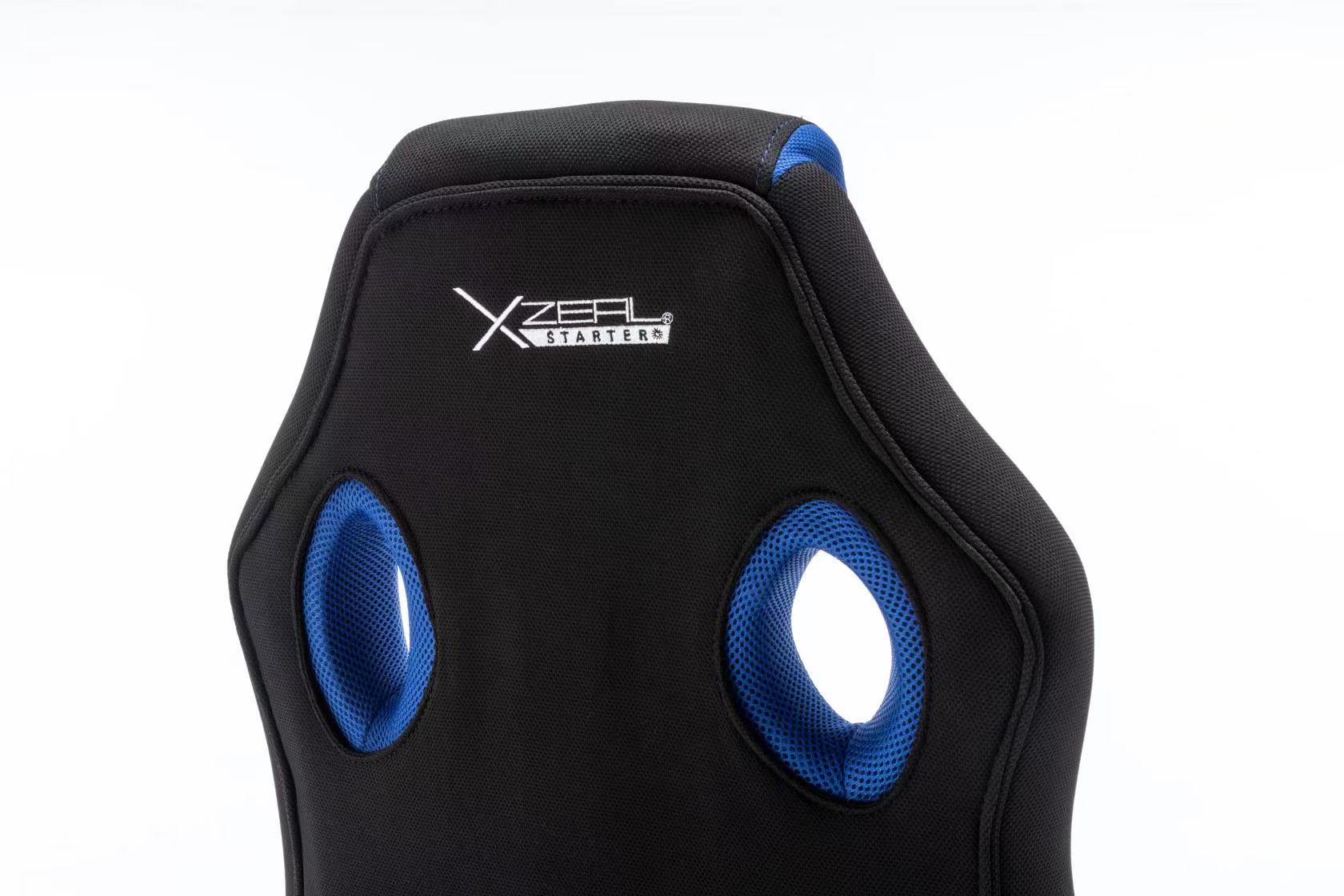 Silla Gamer Xzeal Starter XST-50 Respaldo Ergonómico Base Metálica Color Azul