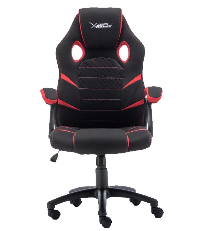 Silla Gamer Xzeal Starter XST-50 Respaldo Ergonómico Base Metálica Color Rojo