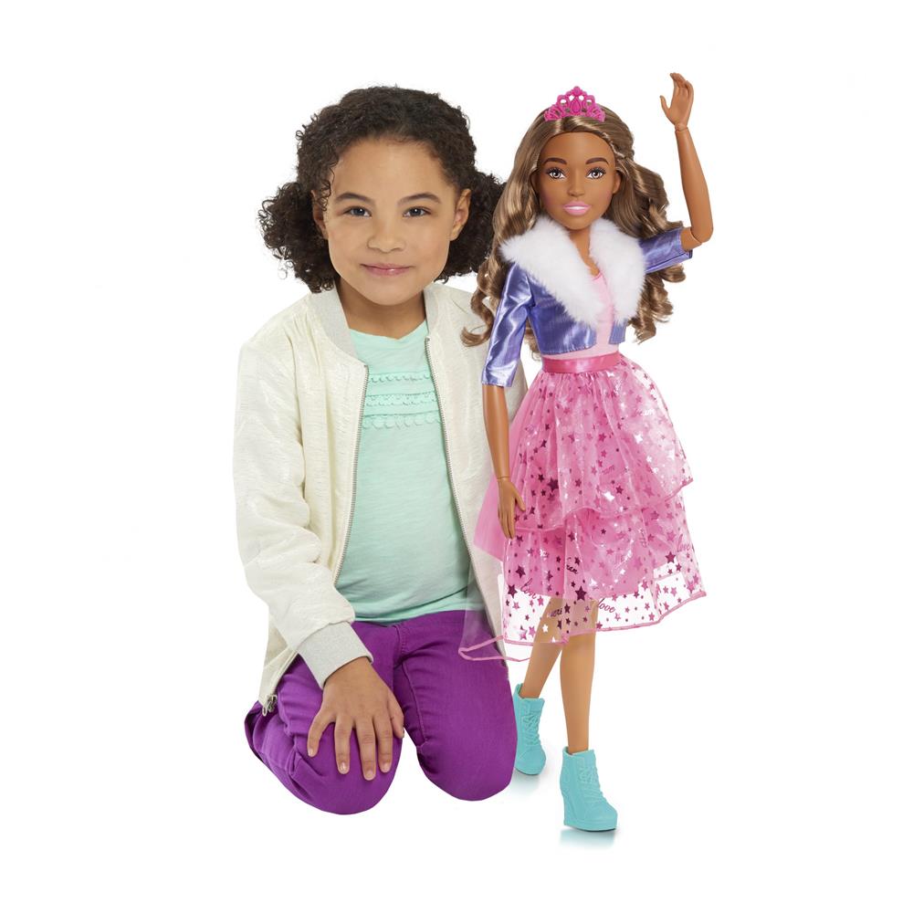 Barbie Gigante Princess Best Fashion Friend 72cm Altura Pelo Castaño