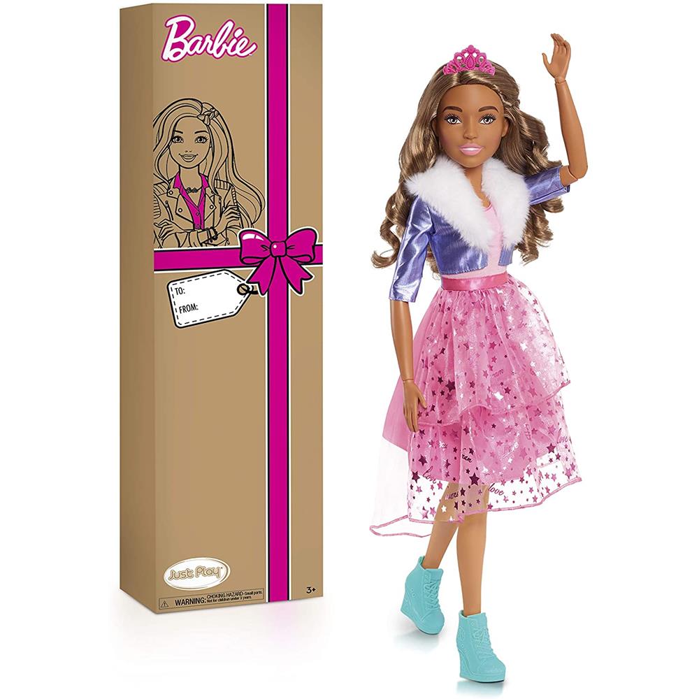 Barbie Gigante Princess Best Fashion Friend 72cm Altura Pelo Castaño