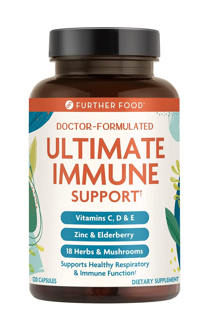  Vitamina C, D, E y Zinc  Suplemento Herbal de Saúco 120 capsulas 4.66 Onzas