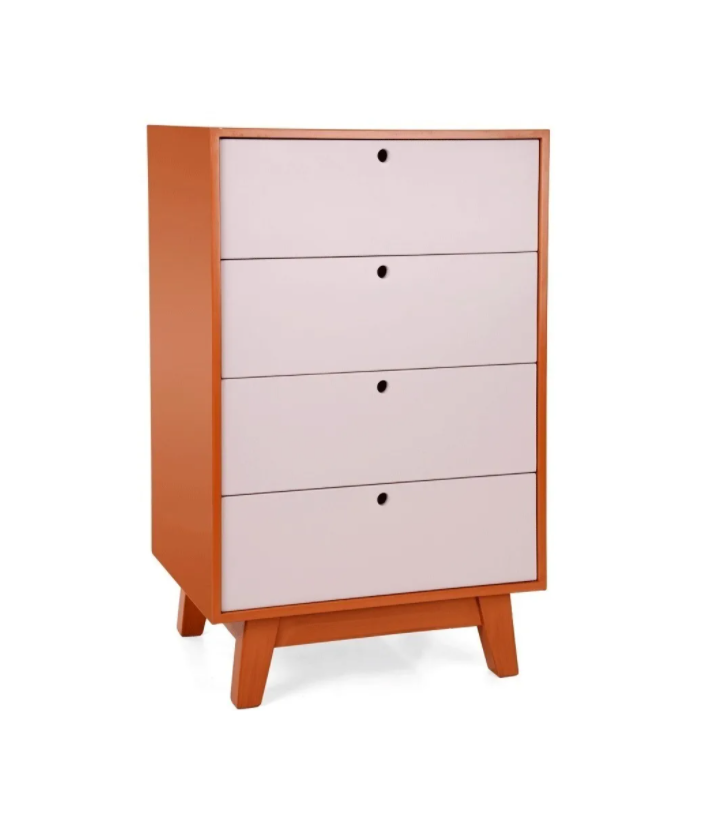 Cajonera Gama Maple con Blanco Vintage Comoda Para Recamara Muebles Para Recamaras