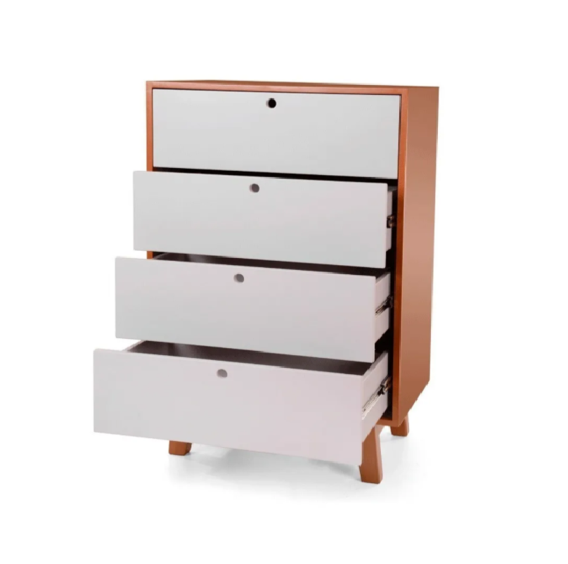 Cajonera Gama Maple con Blanco Vintage Comoda Para Recamara Muebles Para Recamaras