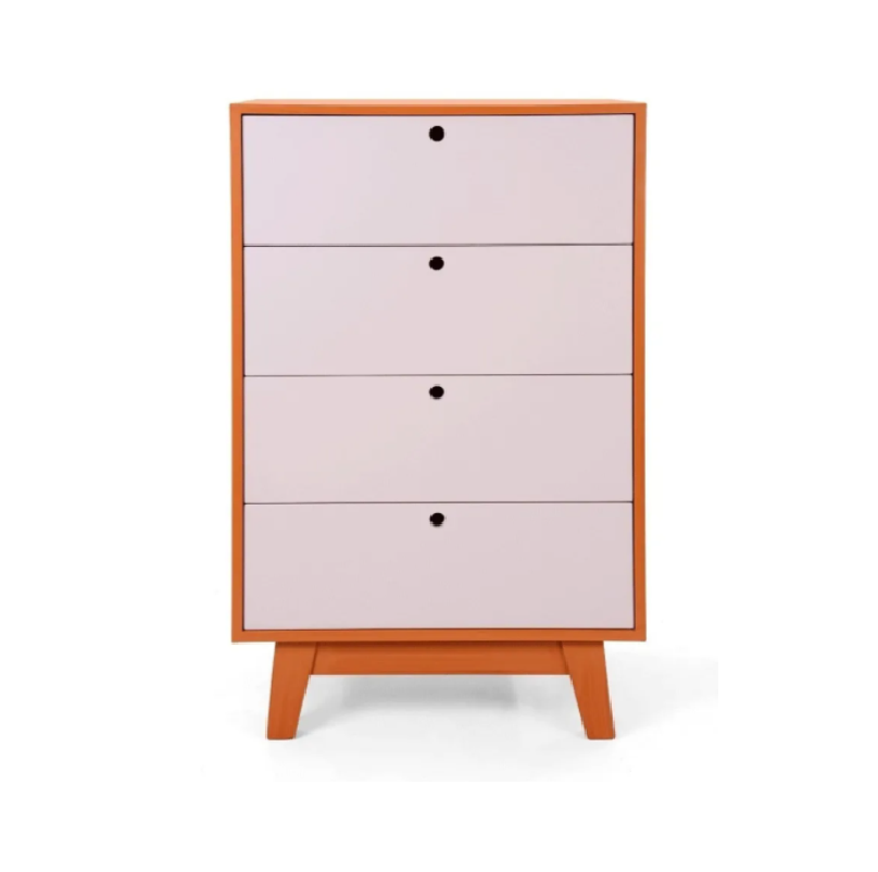 Cajonera Gama Maple con Blanco Vintage Comoda Para Recamara Muebles Para Recamaras