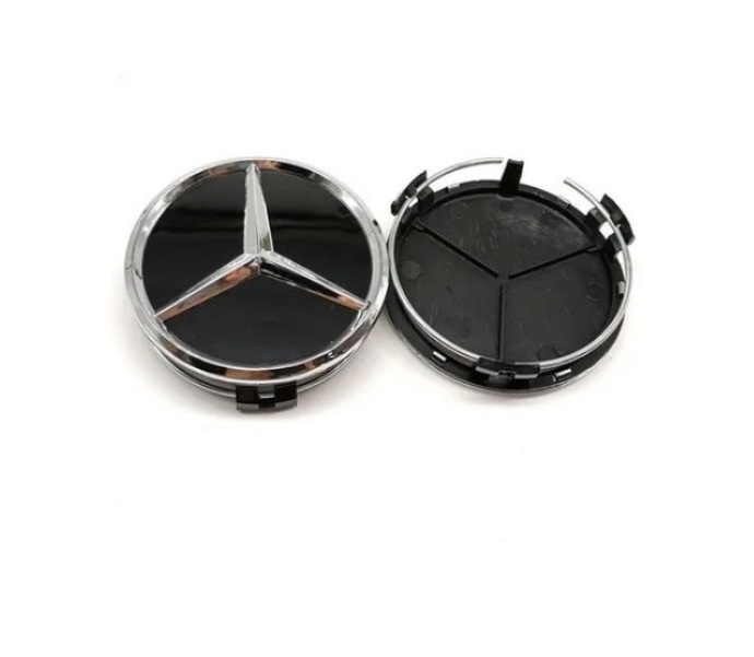 4 Tapas Centro De Rin Mercedes Benz 75mm Color negro