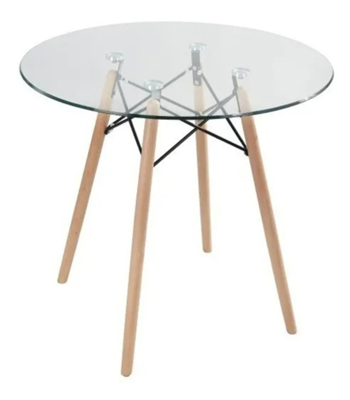 Mesa Eames Roco Cristal Comedor Moderno Minimalista Vintage