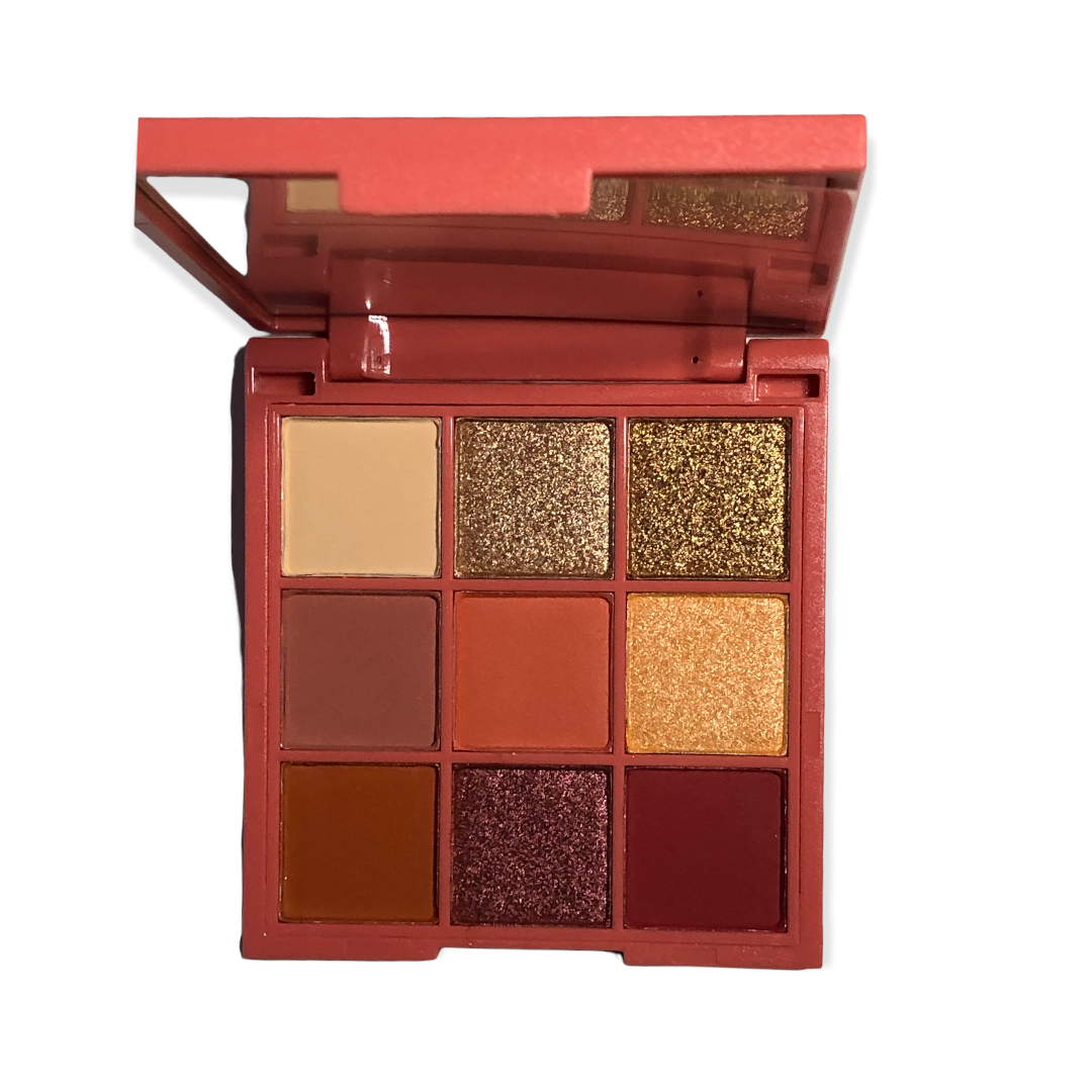 Paleta De 9 Sombras De Ojos Mate, Shimmer Rosa By Bonita