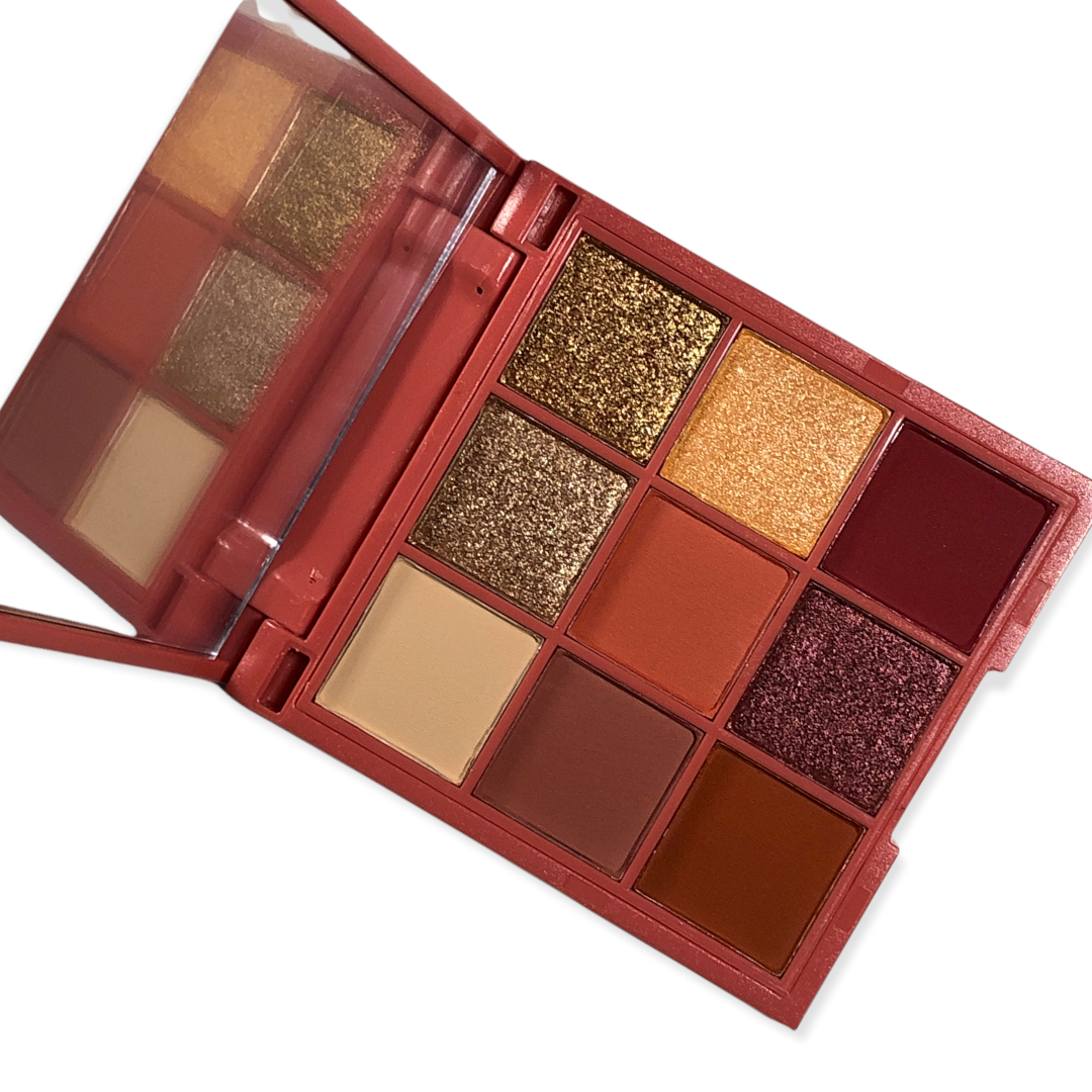 Paleta De 9 Sombras De Ojos Mate, Shimmer Rosa By Bonita