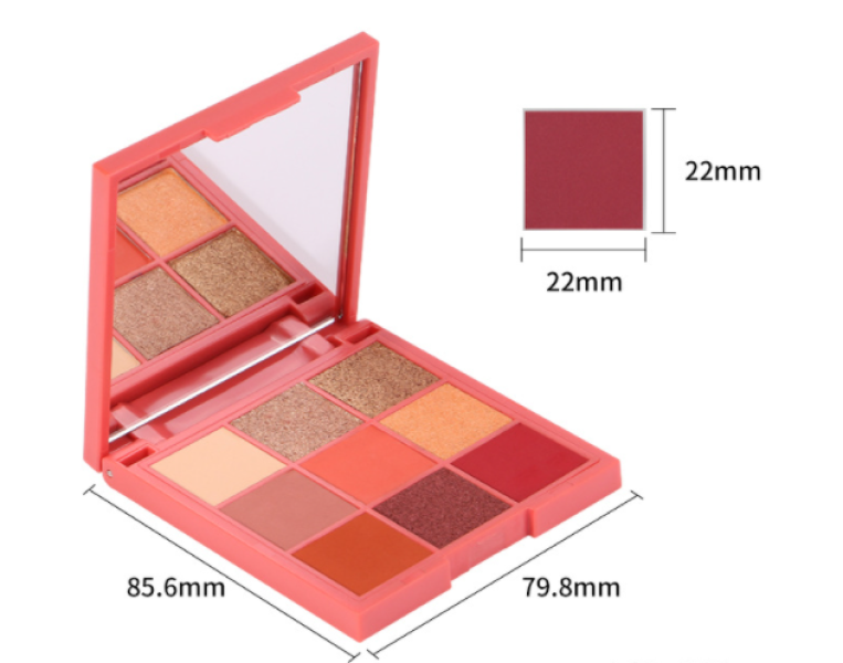 Paleta De 9 Sombras De Ojos Mate, Shimmer Rosa By Bonita