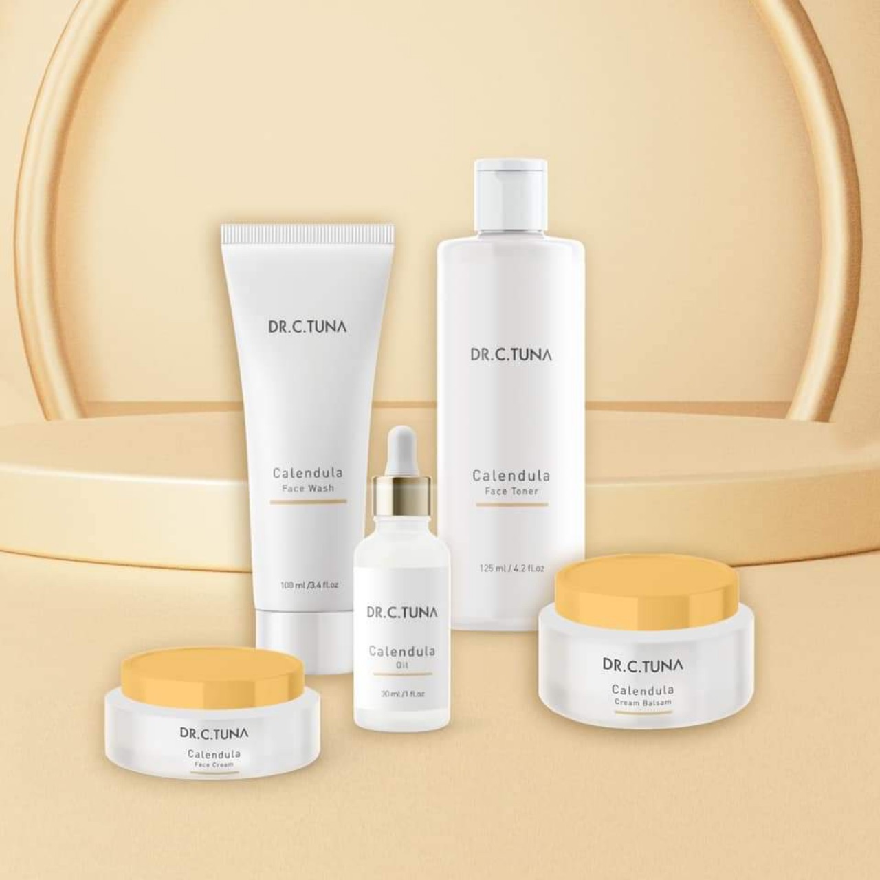 Set Cuidado Facial Caléndula by Farmasi Calma Hidrata Suaviza Nutre