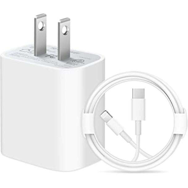 Cargador iPhone 13 Pro Max 25W USB Tipo C a Lightning 1 Metro Blanco